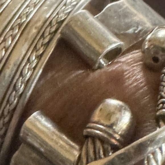 925 Sterling silver bracelet cuff unisex bra bracelet - Picture 4 of 5